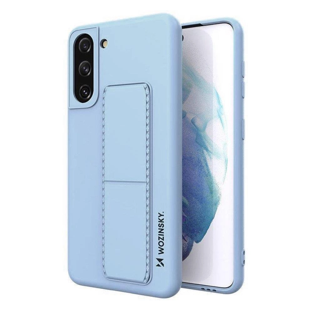 Wozinsky Kickstand Case Silicone Stand Cover for Samsung Galaxy S21 + 5G Light Blueeng