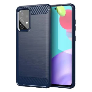 Carbon Case Flexible Cover TPU Case for Samsung Galaxy A72 4G blueeng