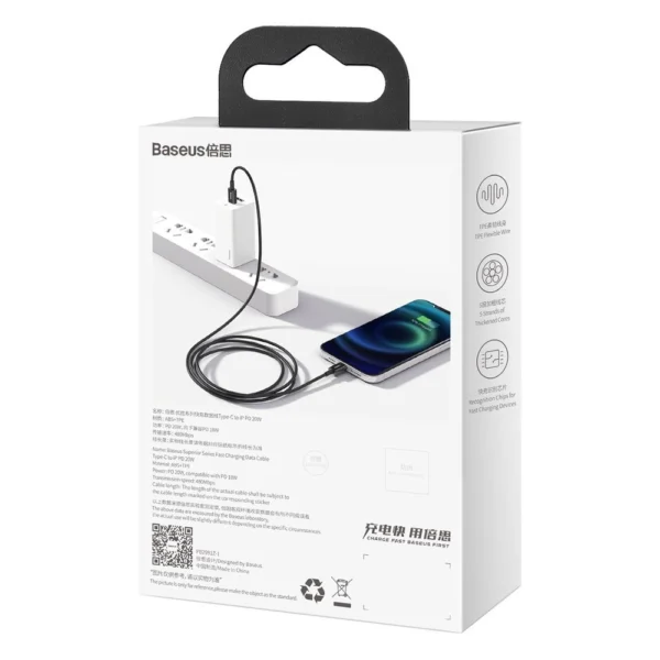 Baseus Superior Series USB-C / Lightning PD 20W 1 m cable - blackeng