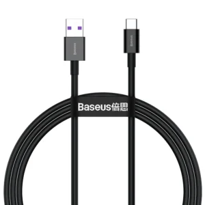 Baseus Superior USB - USB Typ C fast charging data cable 66 W (11 V / 6 A) Huawei SuperCharge SCP 1 m black (CATYS-01)eng
