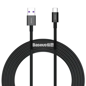 Baseus Superior USB Cable - USB Type C 66 W (11 V / 6 A) Huawei SuperCharge SCP 2 m black (CATYS-A01)eng
