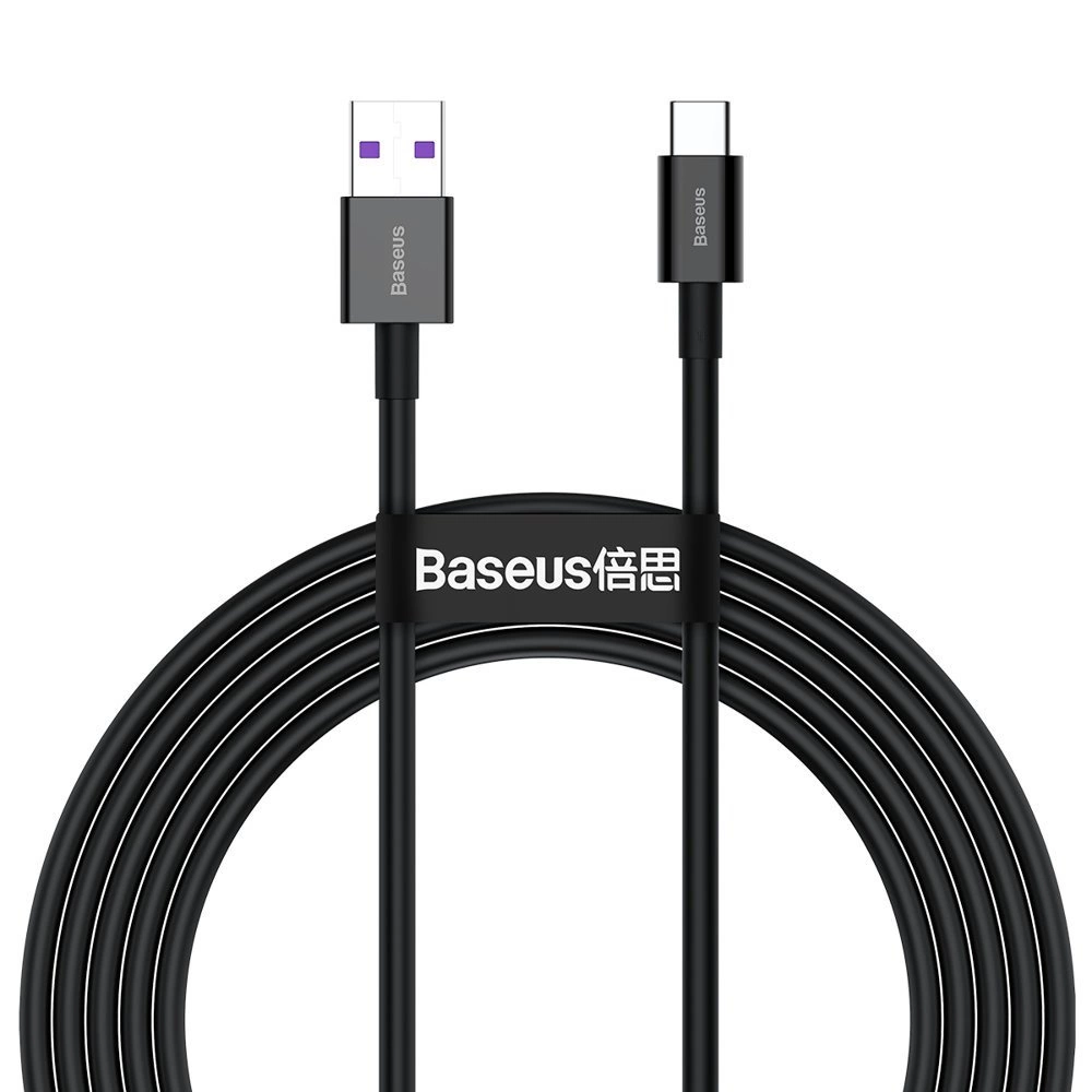 Baseus Superior USB Cable - USB Type C 66 W (11 V / 6 A) Huawei SuperCharge SCP 2 m black (CATYS-A01)eng