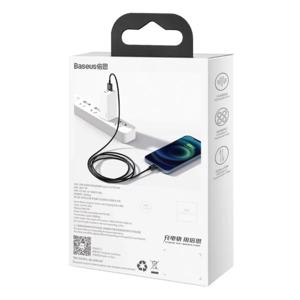 Baseus Superior USB - Lightning fast charging data cable 2,4 A 1 m black (CALYS-A01)eng