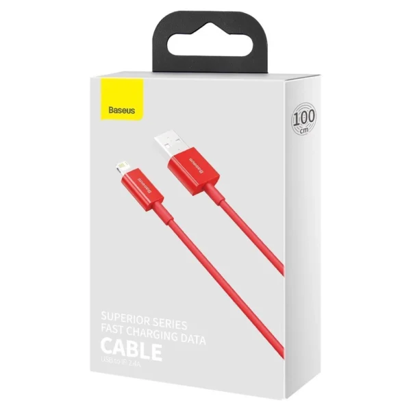Baseus Superior USB - Lightning cable 2.4 A 1 m red (CALYS-A09)eng