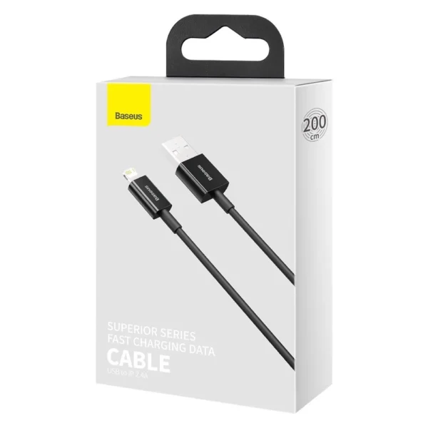 Baseus Superior USB - Lightning cable 2.4 A 2 m black (CALYS-C01)eng
