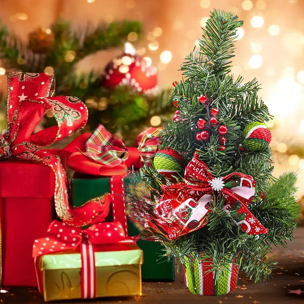 Decorative Christmas tree for desk 50 cm RC-K-432 green