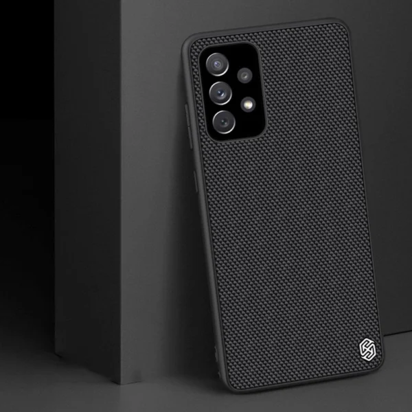 Nillkin Textured Case durable reinforced case with gel frame and nylon back for Samsung Galaxy A72 4G blackeng