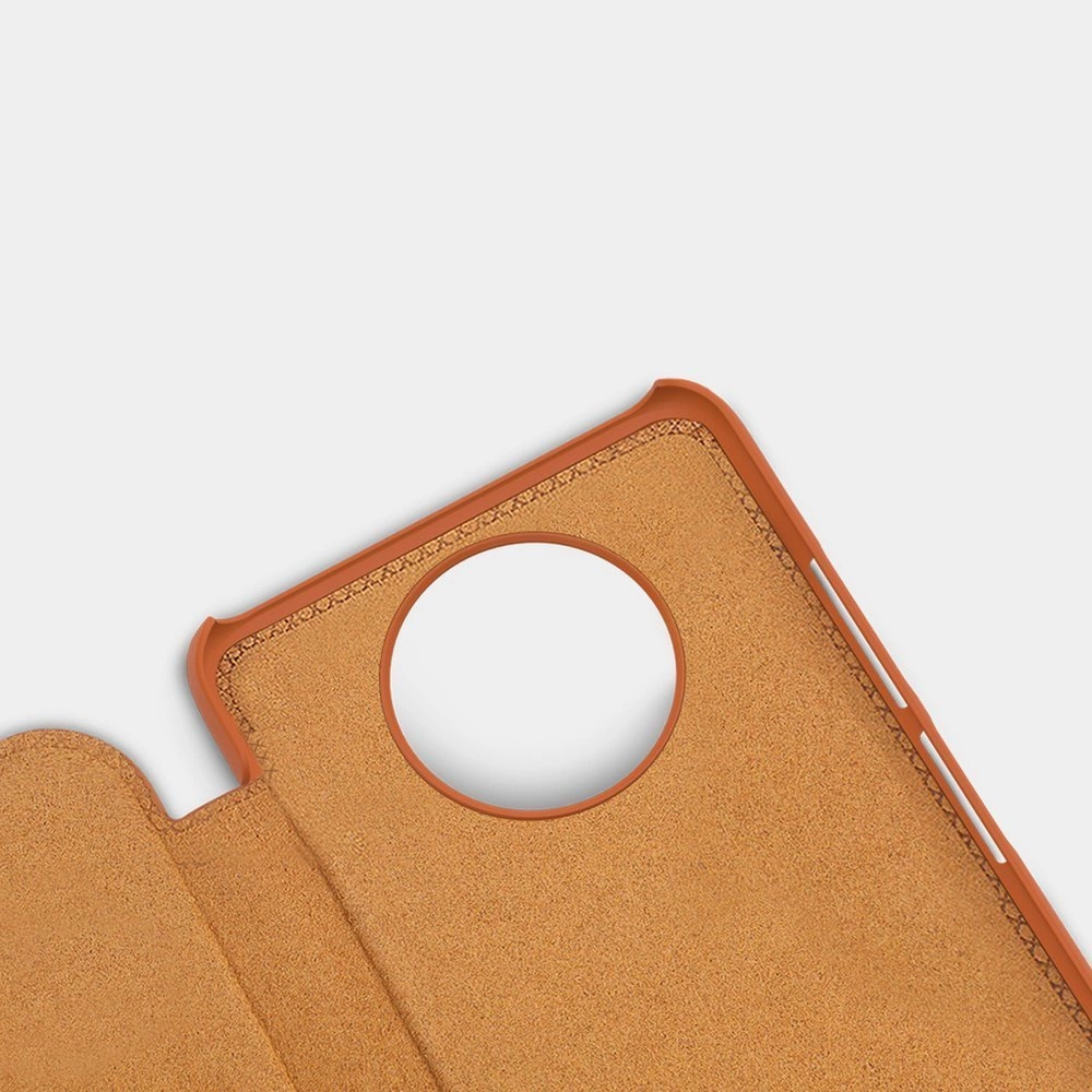 Nillkin Qin leather holster case for Xiaomi Redmi Note 9T 5G browneng