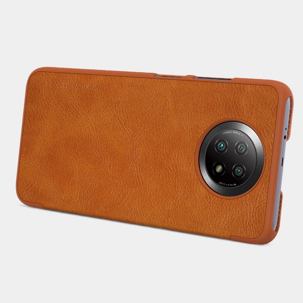 Nillkin Qin leather holster case for Xiaomi Redmi Note 9T 5G browneng