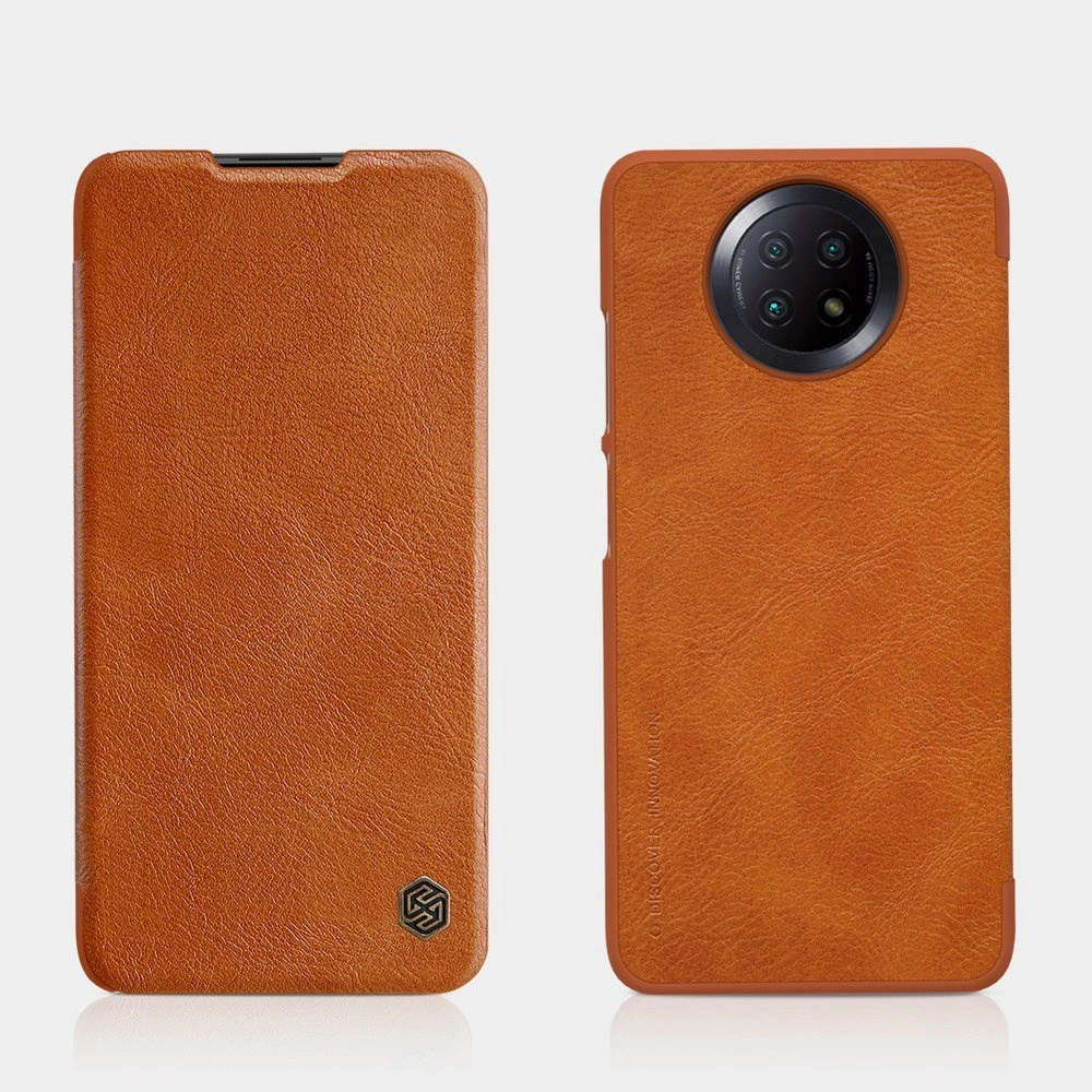Nillkin Qin leather holster case for Xiaomi Redmi Note 9T 5G browneng
