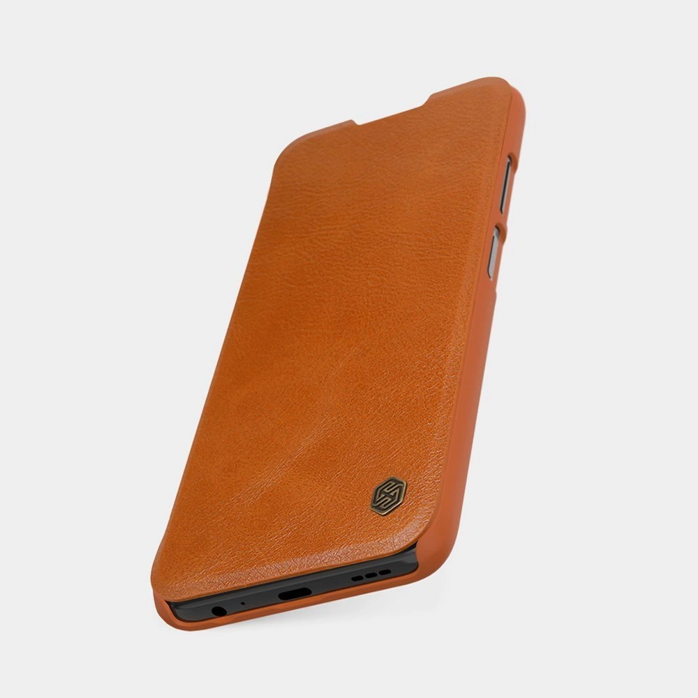 Nillkin Qin leather holster case for Xiaomi Redmi Note 9T 5G browneng