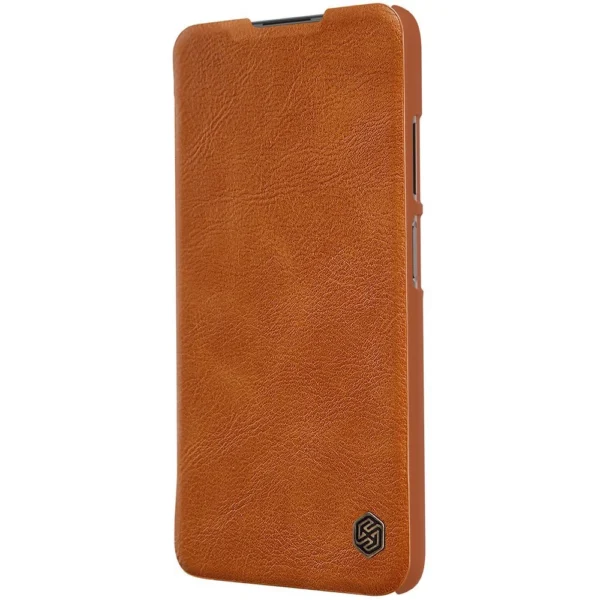 Nillkin Qin leather holster case for Xiaomi Redmi Note 9T 5G browneng