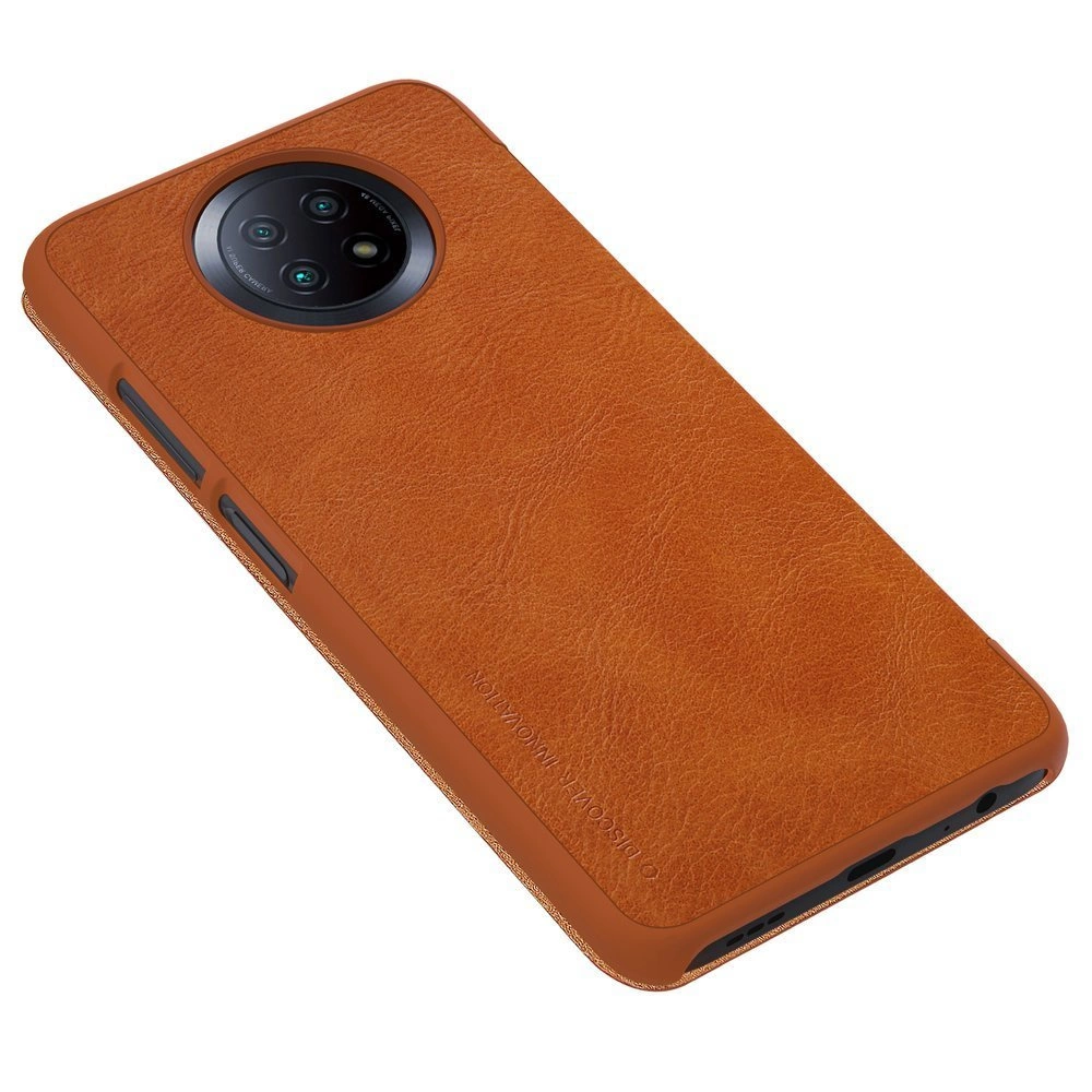 Nillkin Qin leather holster case for Xiaomi Redmi Note 9T 5G browneng