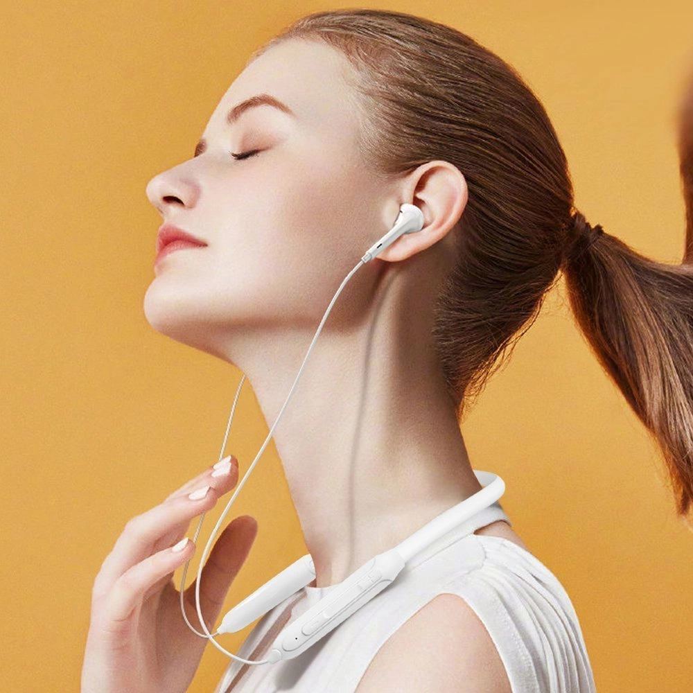Dudao Magnetic Suction in-ear wireless Bluetooth headphones white (U5B)eng