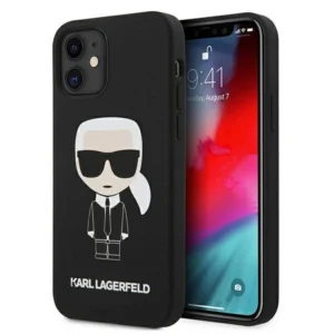 Karl Lagerfeld KLHCP12SSLFKBK iPhone 12 mini 5,4" hardcase czarny/black Silicone Iconiceng