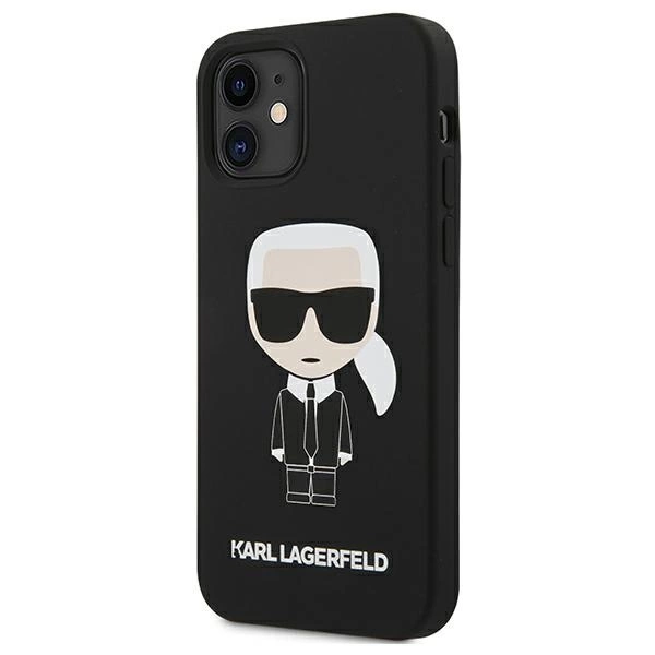 Karl Lagerfeld KLHCP12SSLFKBK iPhone 12 mini 5,4" hardcase czarny/black Silicone Iconiceng