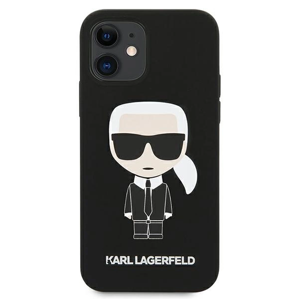 Karl Lagerfeld KLHCP12SSLFKBK iPhone 12 mini 5,4" hardcase czarny/black Silicone Iconiceng