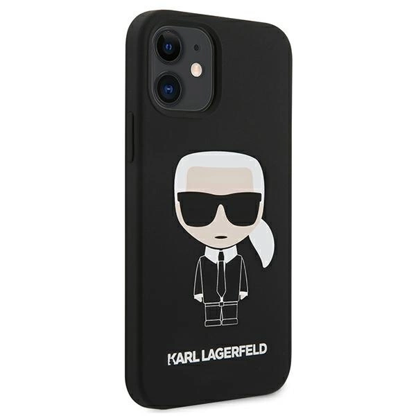 Karl Lagerfeld KLHCP12SSLFKBK iPhone 12 mini 5,4" hardcase czarny/black Silicone Iconiceng