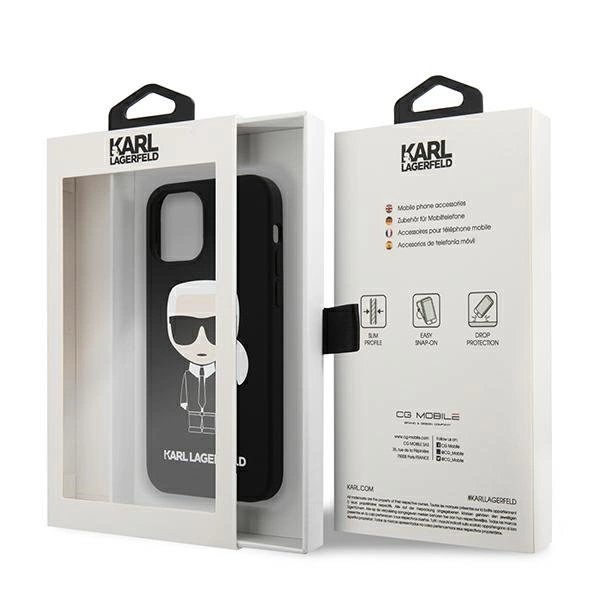 Karl Lagerfeld KLHCP12SSLFKBK iPhone 12 mini 5,4" hardcase czarny/black Silicone Iconiceng