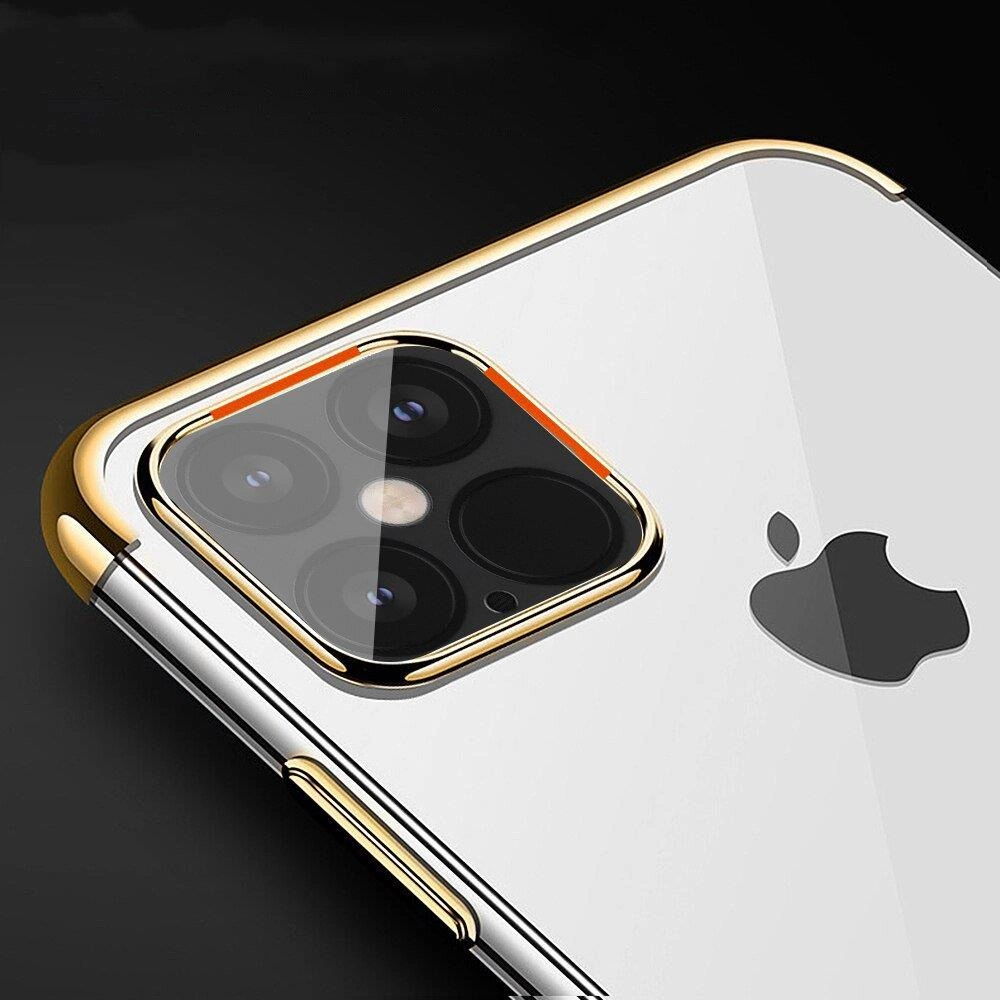 Clear Color Case Gel TPU Electroplating frame Cover for Xiaomi Mi 11 blackeng