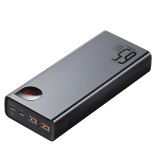 Baseus Adaman powerbank 2x USB / 1x USB Type C / 1x micro USB 20000mAh 65W Quick Charge 3.0 Power Delivery black (PPIMDA-D01)eng