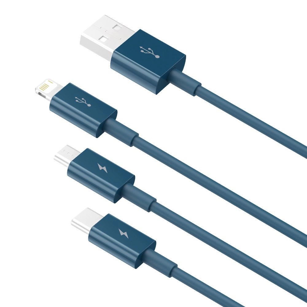 Baseus Superior 3in1 USB cable - Lightning / USB Type C / micro USB 3.5 A 1.5 m blue (CAMLTYS-03)eng