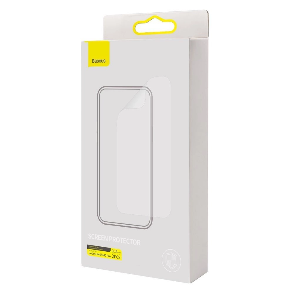 Baseus 2x Full Screen Protector Film 0.15mm for Xiaomi Redmi K40 / K40 Pro / Poco F3 Transparent (SGMIK40-02)eng