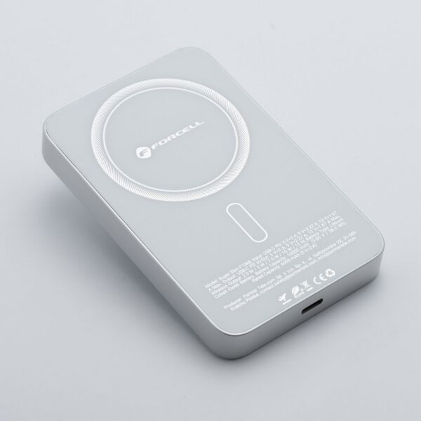 FORCELL F-ENERGY F10K8 Super Slim powerbank compatible with MagSafe PD3.0 QC4.0 15W 10000 mAh white