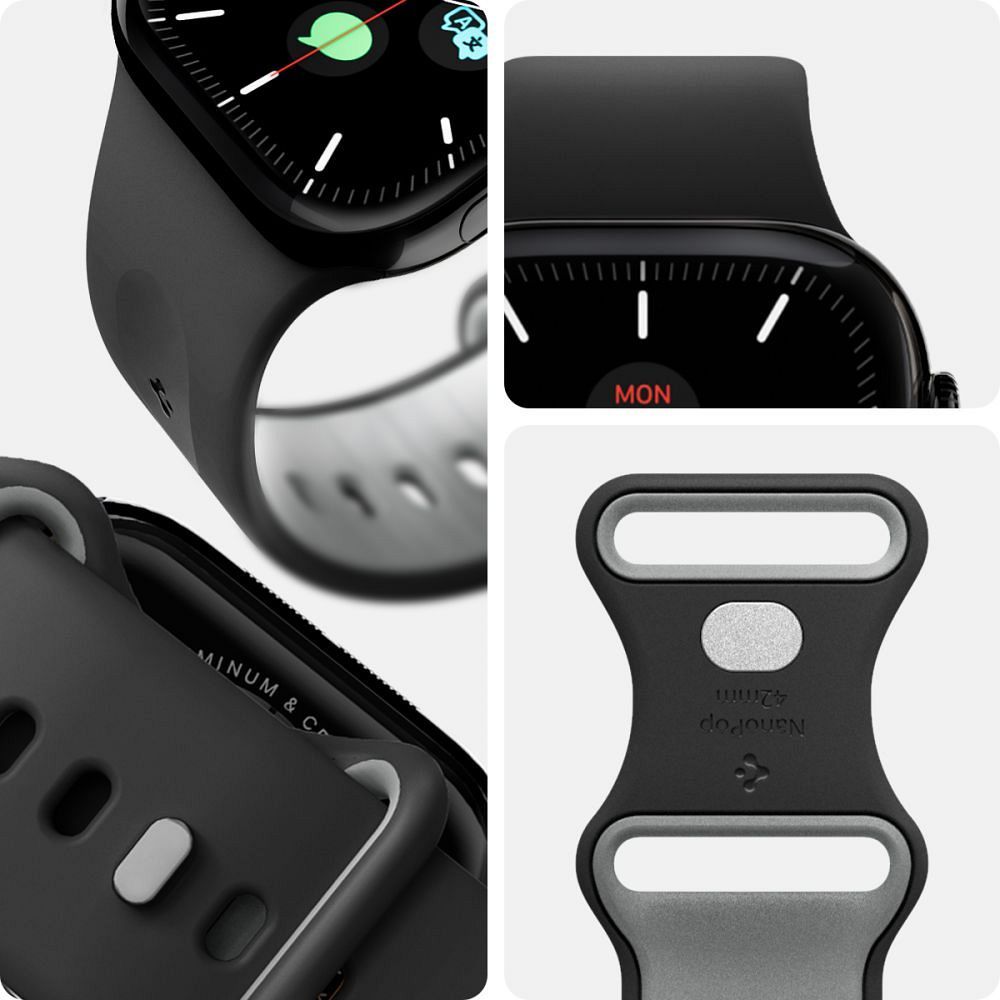 6d24fea6f105847d86669429d4ecc841 SPIGEN case NANO POP for APPLE Watch 6 / 7 / 8 / 9 / 10 / SE (40 / 41 / 42 mm) black sesame