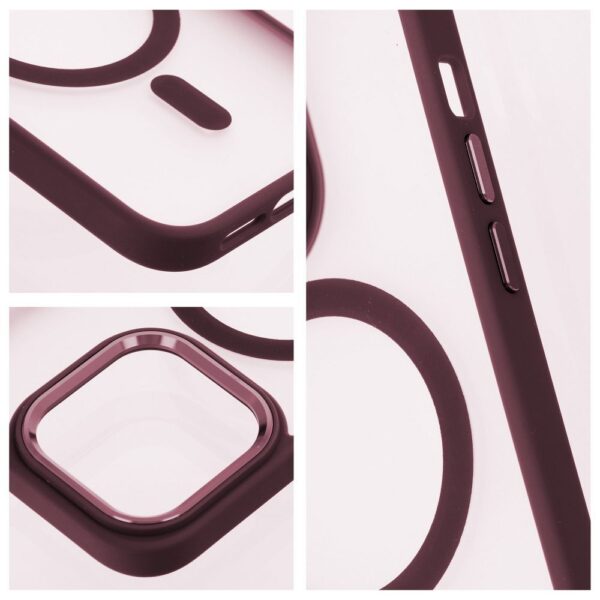 MATTE MAG COVER case compatible with MagSafe for IPHONE 17 Air plum red