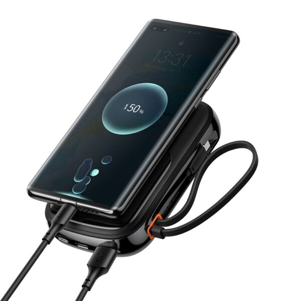 BASEUS powerbank 20 000 mAh with built-in cable + cable USB A to Type C PD QC3.0 3A 22,5W PPQD060301 black