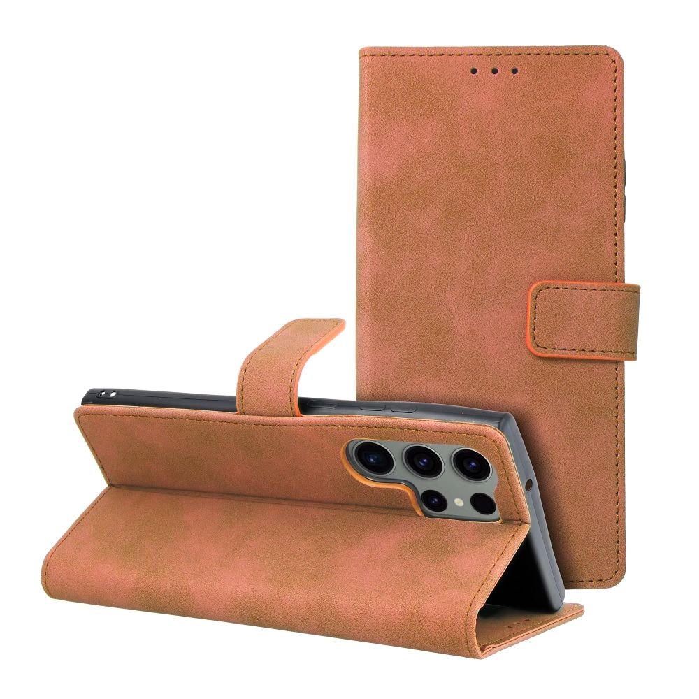 6f96b5bd0c5f9d95b5a9b1ce46b5f717 TENDER Book Case for SAMSUNG S23 Ultra brown
