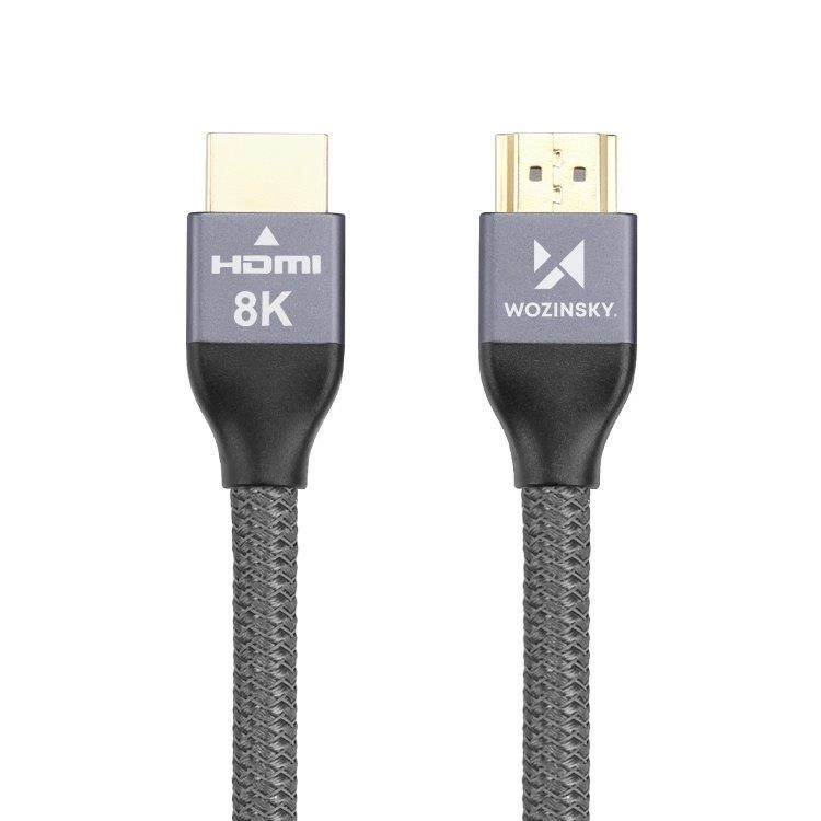 Wozinsky cable HDMI 2.1 8K 60 Hz 48 Gbps / 4K 120 Hz / 2K 144 Hz 1 m Silver (WHDMI-10)eng