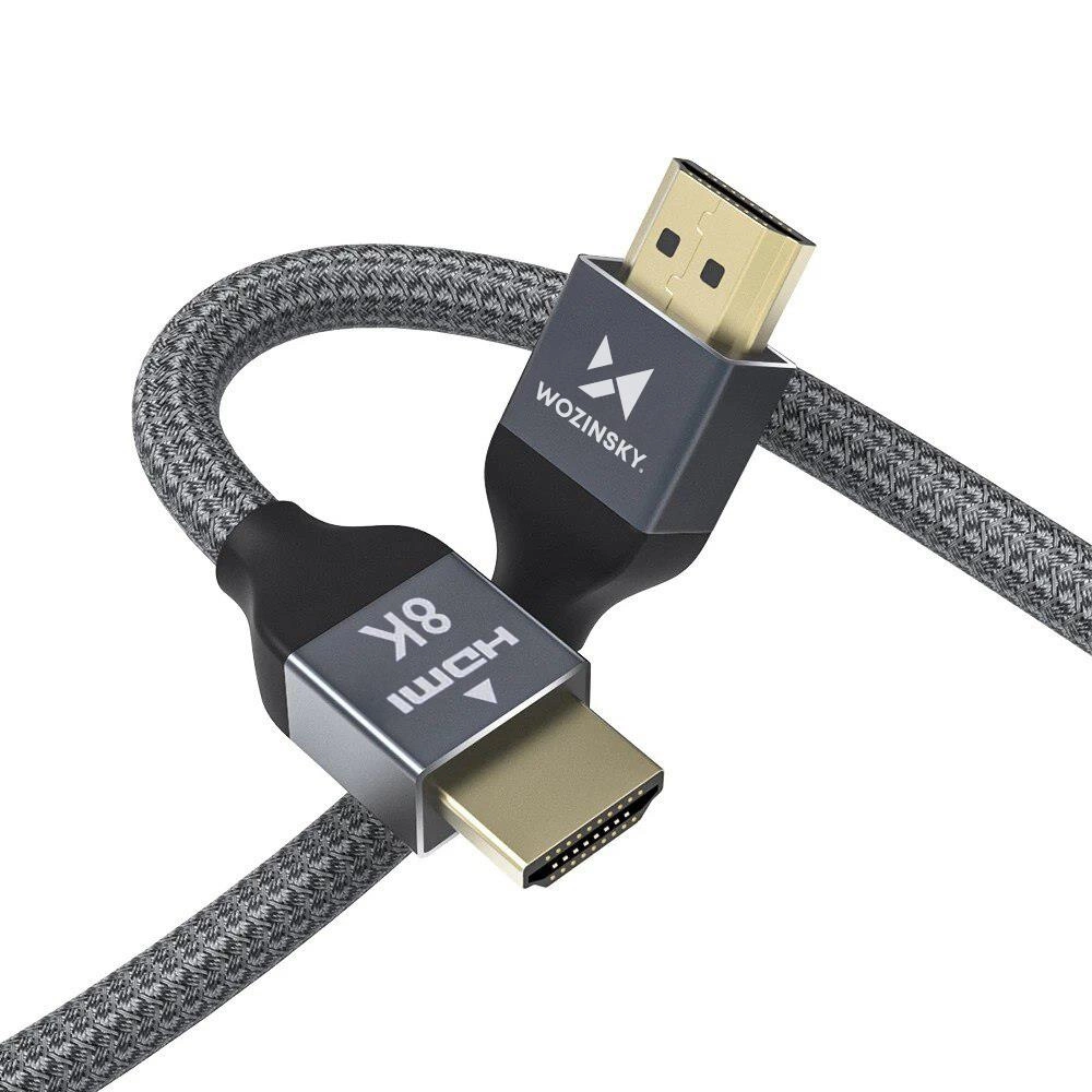 Wozinsky cable HDMI 2.1 8K 60 Hz 48 Gbps / 4K 120 Hz / 2K 144 Hz 1 m Silver (WHDMI-10)eng