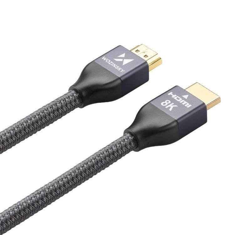 Wozinsky cable HDMI 2.1 8K 60 Hz 48 Gbps / 4K 120 Hz / 2K 144 Hz 1 m Silver (WHDMI-10)eng