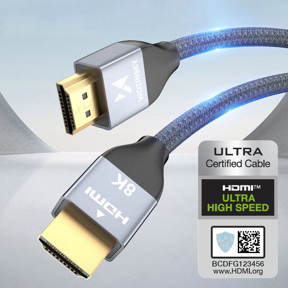 Wozinsky cable HDMI 2.1 8K 60 Hz 48 Gbps / 4K 120 Hz / 2K 144 Hz 3 m silver (WHDMI-30)eng