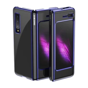 Plating Case hard case Electroplating frame Cover for Samsung Galaxy Fold blueeng