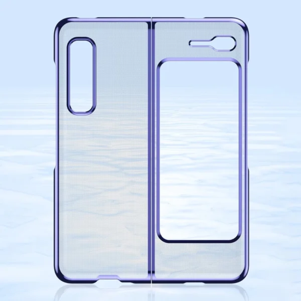 Plating Case hard case Electroplating frame Cover for Samsung Galaxy Fold blueeng