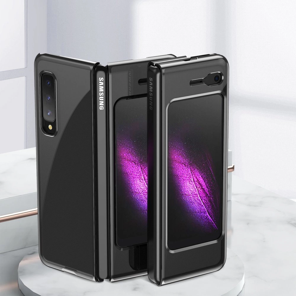Plating Case hard case Electroplating frame Cover for Samsung Galaxy Fold blackeng