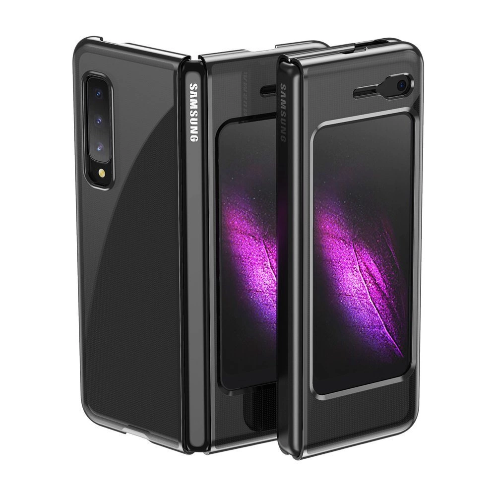 Plating Case hard case Electroplating frame Cover for Samsung Galaxy Fold blackeng
