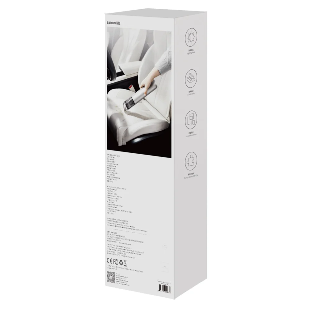 Baseus A3 cordless car vacuum cleaner 135 W 15000 Pa silver (CRXCQA3-0S)eng