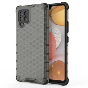 Honeycomb Case armor cover with TPU Bumper for Samsung Galaxy A42 5G blackeng