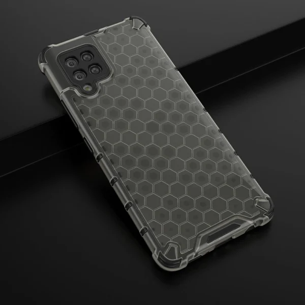 Honeycomb Case armor cover with TPU Bumper for Samsung Galaxy A42 5G blackeng