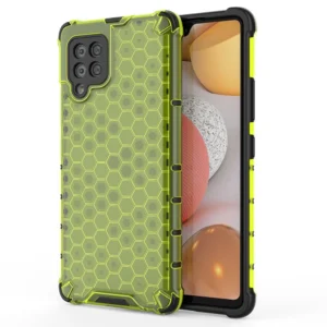 Honeycomb Case armor cover with TPU Bumper for Samsung Galaxy A42 5G greeneng