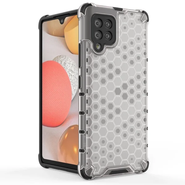 Honeycomb Case armor cover with TPU Bumper for Samsung Galaxy A42 5G greeneng