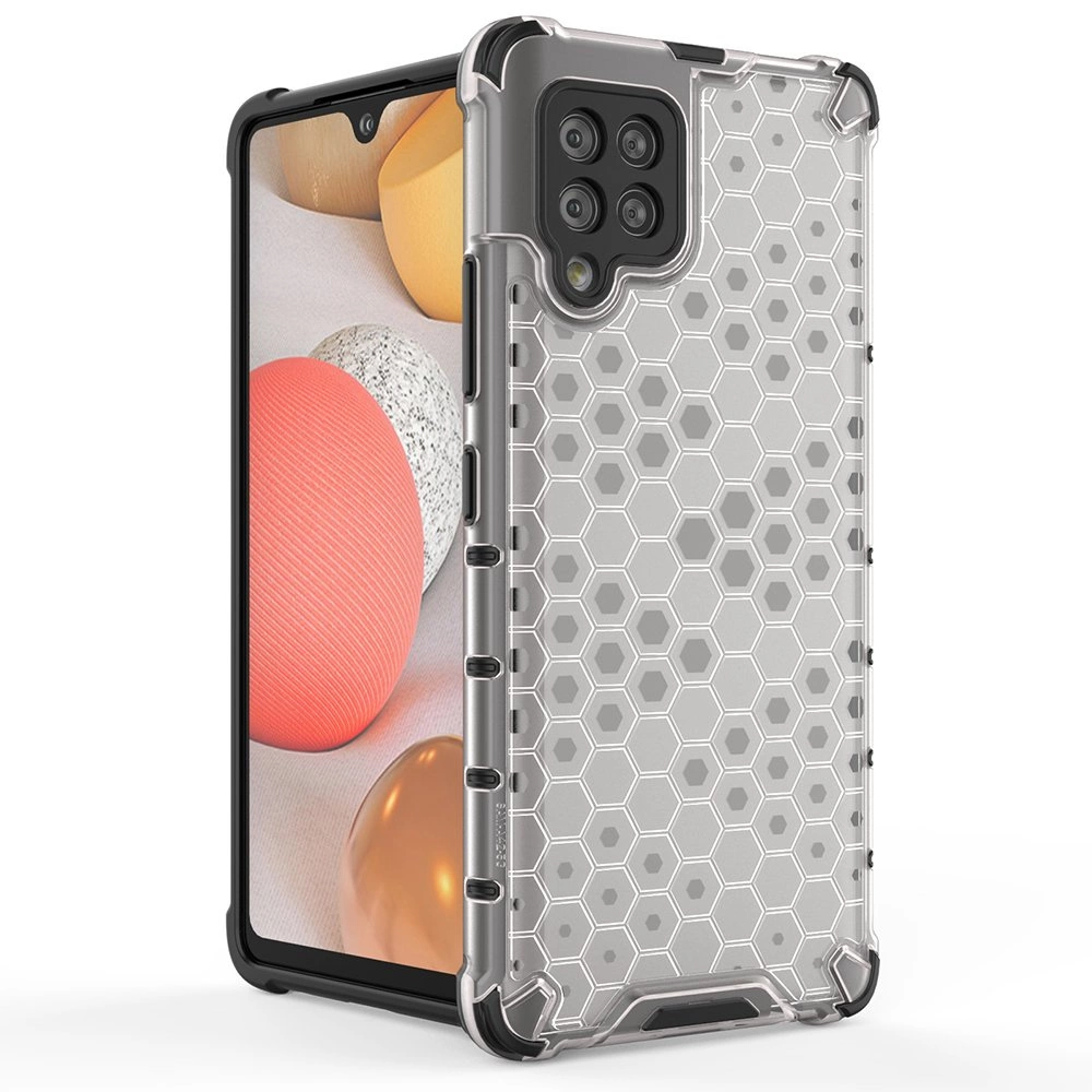 Honeycomb Case armor cover with TPU Bumper for Samsung Galaxy A42 5G greeneng