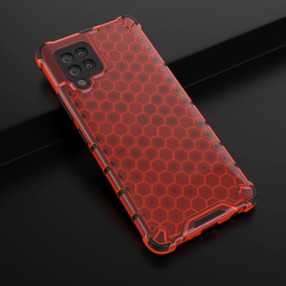 Honeycomb Case armor cover with TPU Bumper for Samsung Galaxy A42 5G redeng