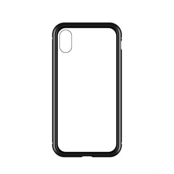 Wozinsky Full Magnetic Case Full Body Front and Back Cover with built-in glass for Vivo X60 black-transparenteng
