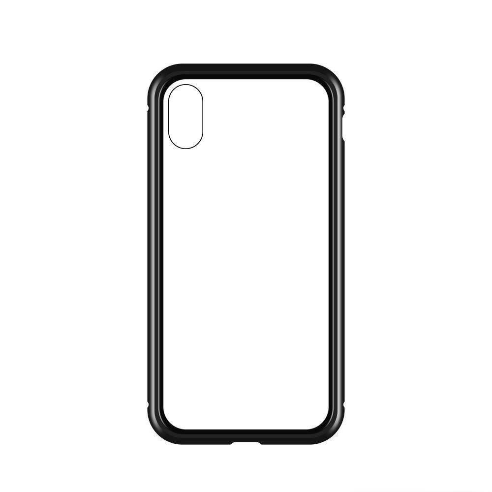 Wozinsky Full Magnetic Case Full Body Front and Back Cover with built-in glass for Vivo X60 black-transparenteng