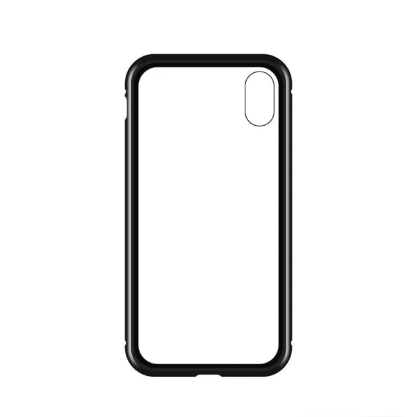 Wozinsky Full Magnetic Case Full Body Front and Back Cover with built-in glass for Vivo X60 black-transparenteng